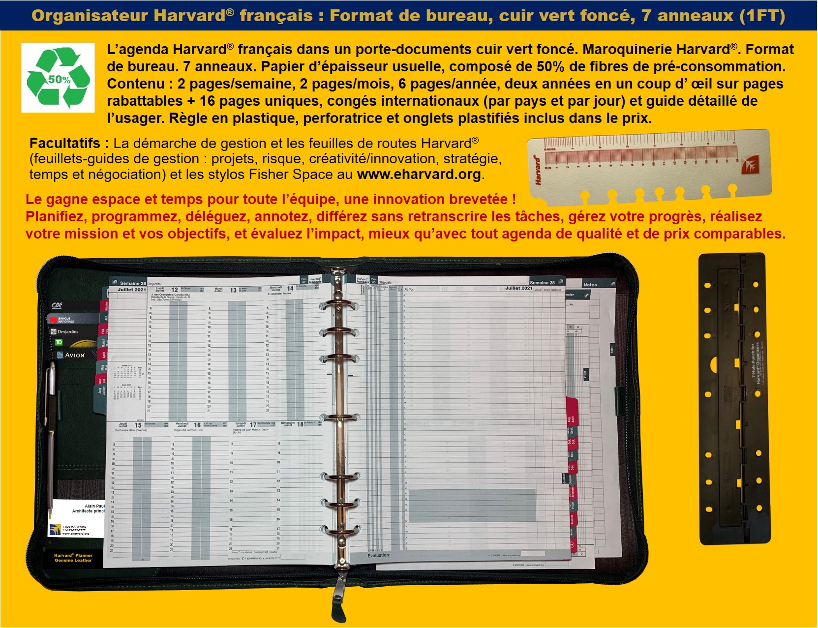 Organisateur Harvard français Code (1FT)