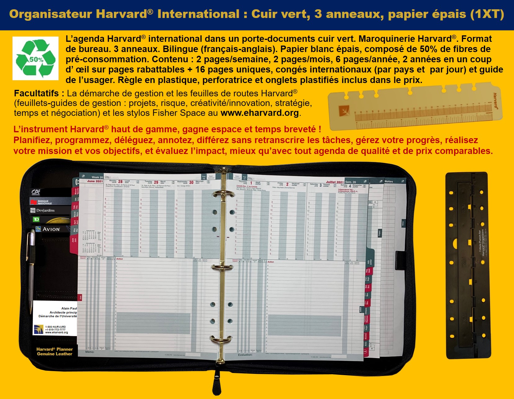 Organisateur Harvard International Code (1XT)